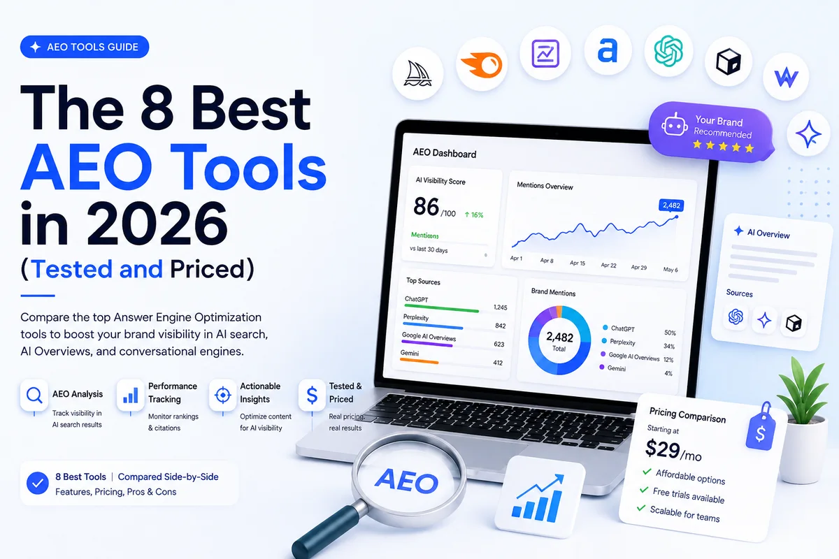 The 8 Best AEO Tools in 2026 (Tested and Priced)